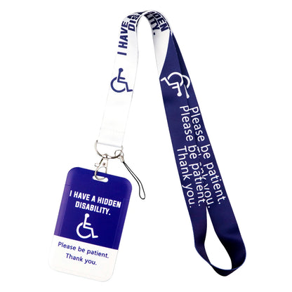 Disability Awareness Lanyard with ID Card Holder – Inspirational Neck Strap for Keys, Phone, and Badges