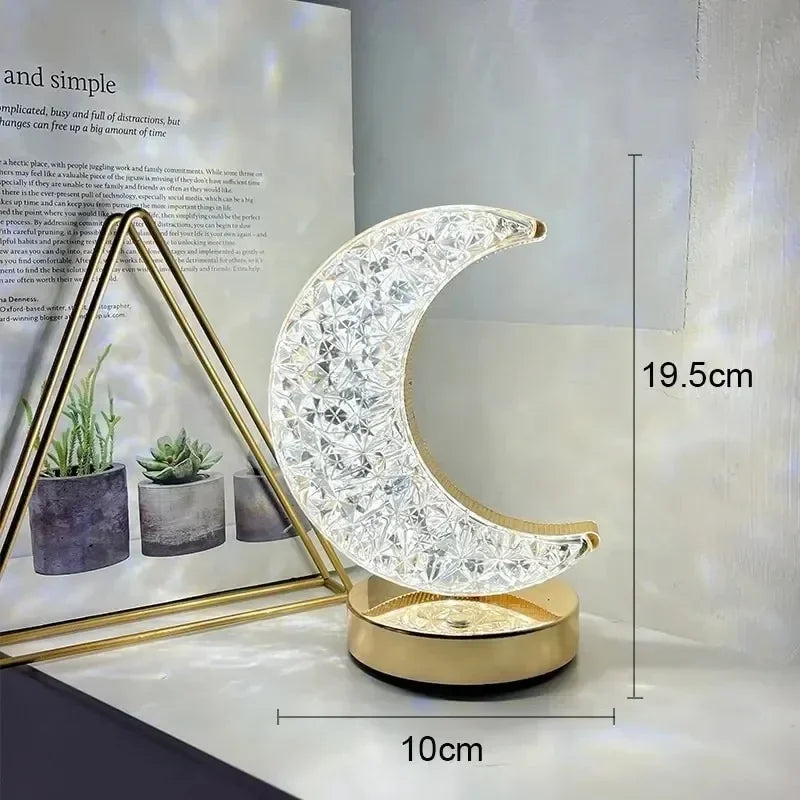 Crystal Touch Dimming Moon Night Light