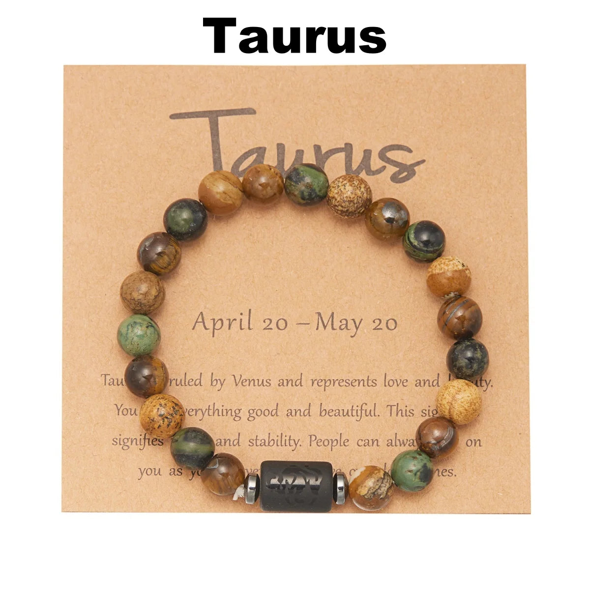 12 Zodiac Sign Constellation Natural Stone Beaded Bracelet with Tiger Eye 8mm Beads for Women and Men