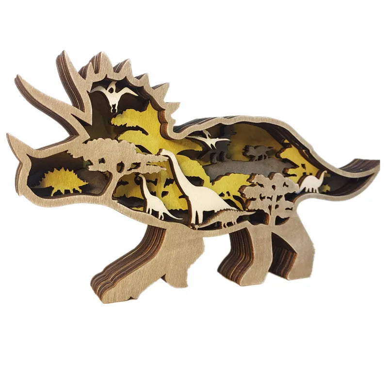 Wolf Totem Wooden Hollow Ornament