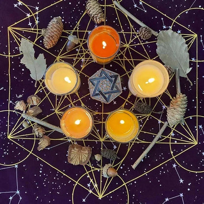 Geometric Metatron’s Cube Tarot Tablecloth