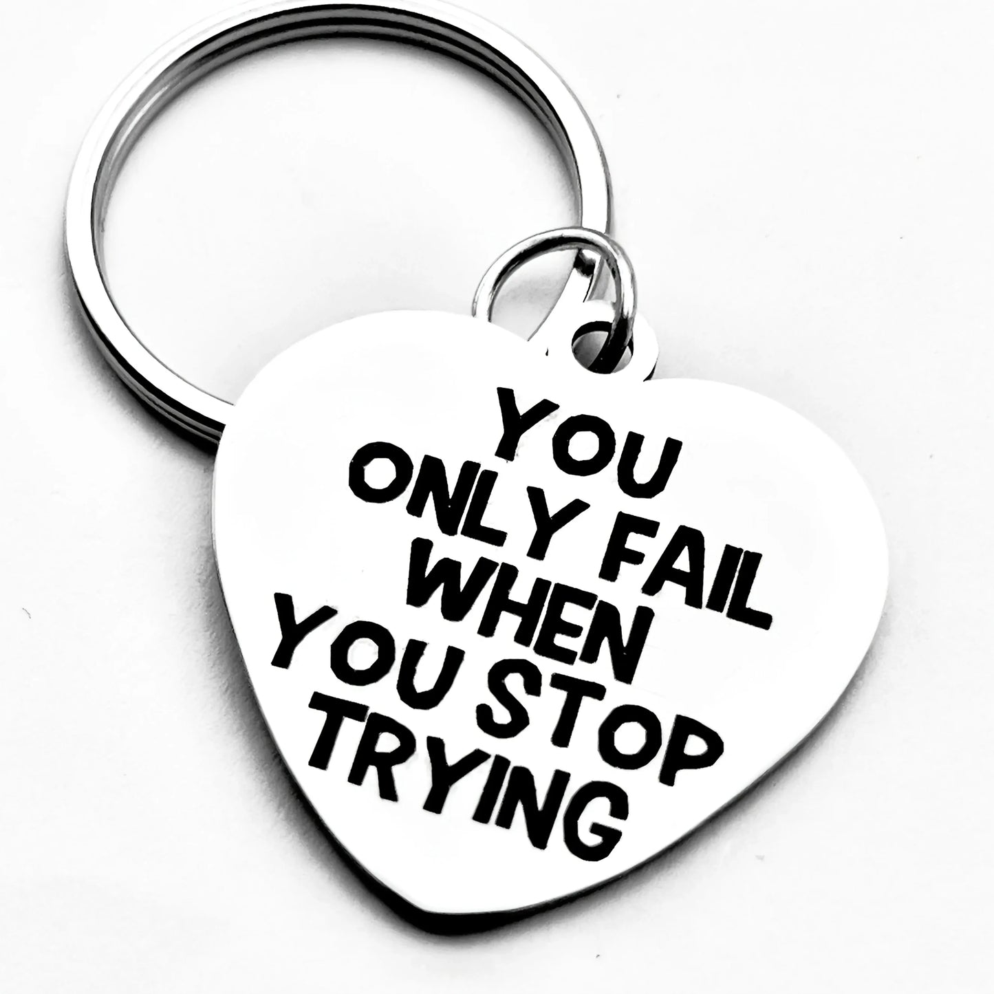 Inspirational Keychain Gift – As Long As You Don’t Give Up, You Won’t Fail