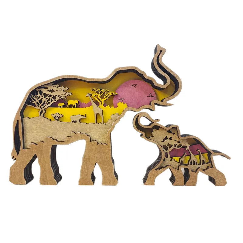 Wolf Totem Wooden Hollow Ornament