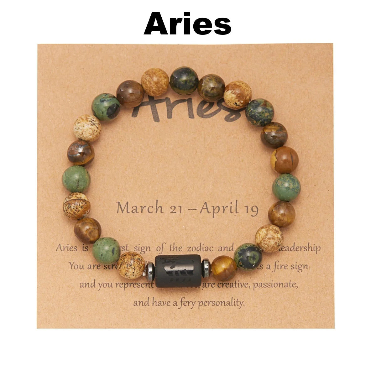 12 Zodiac Sign Constellation Natural Stone Beaded Bracelet with Tiger Eye 8mm Beads for Women and Men