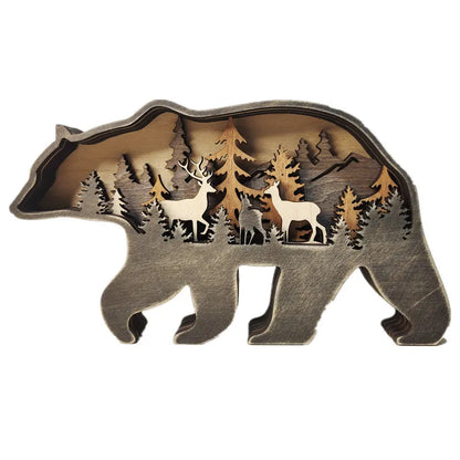 Wolf Totem Wooden Hollow Ornament