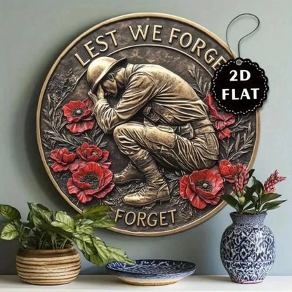ANZAC Metal Wall Art Memorial Plaque