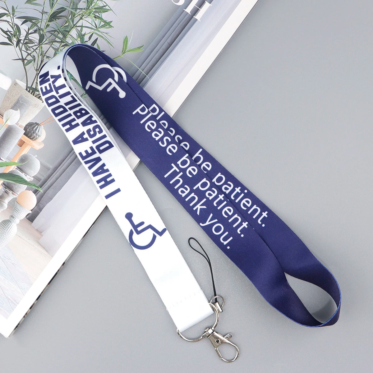 Disability Awareness Lanyard with ID Card Holder – Inspirational Neck Strap for Keys, Phone, and Badges