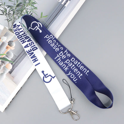Disability Awareness Lanyard with ID Card Holder – Inspirational Neck Strap for Keys, Phone, and Badges