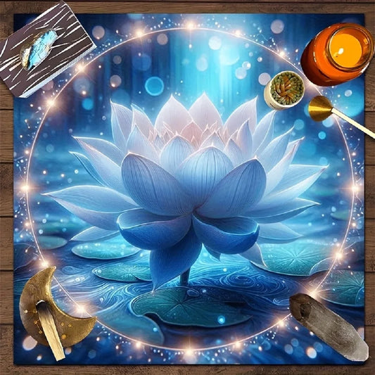 1 Piece of Dreamy Lotus Mystical Tarot Tablecloth
