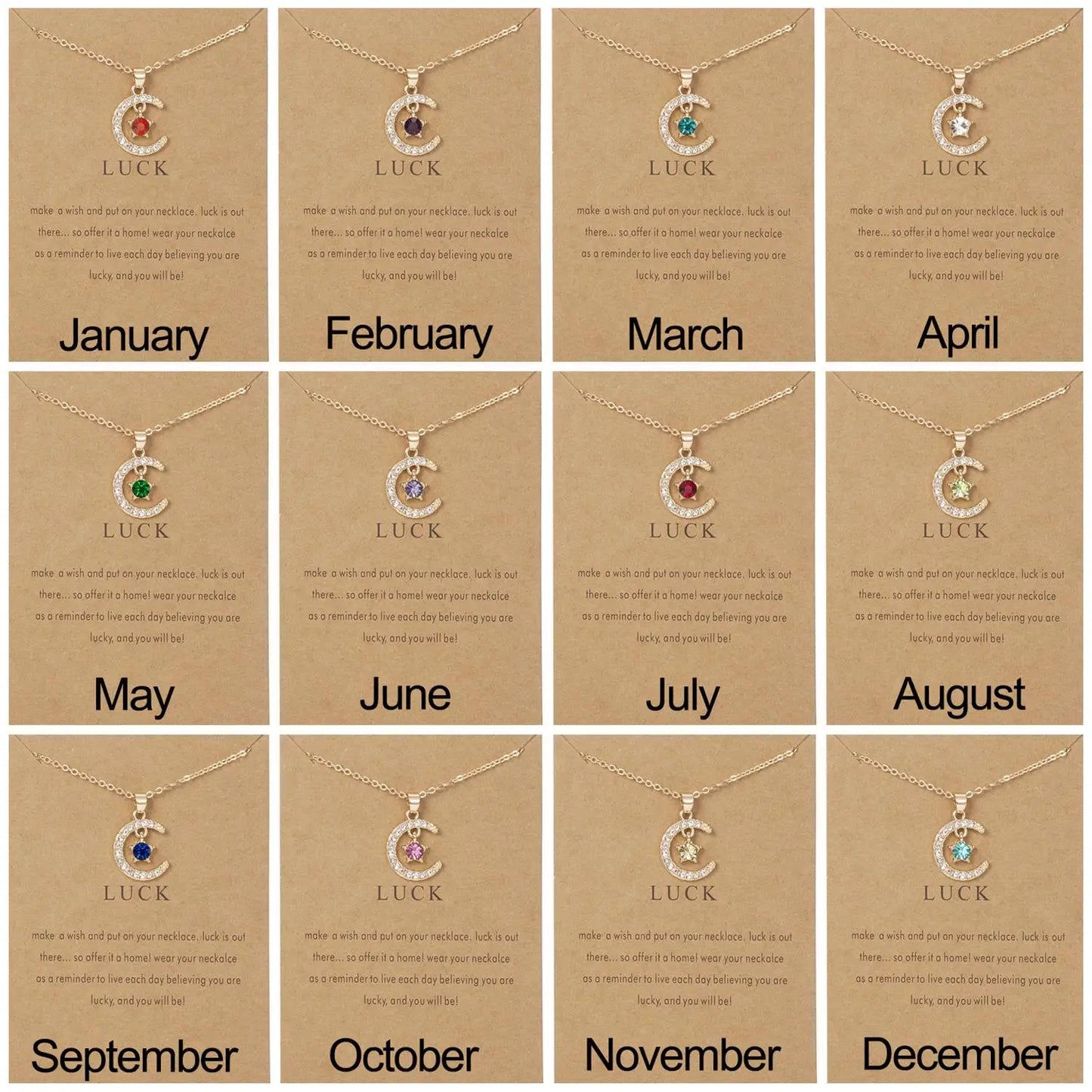 Birthstone Necklace Pendant