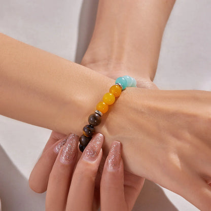 Natural Stone Beaded Bracelet – Self-Love, Depression Healing & New Beginnings Spiritual Jewelry for Men & Women