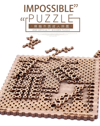 Impossible Wooden Jigsaw Puzzle – 3D Brain‑Teaser Puzzle for 13 to 113 years