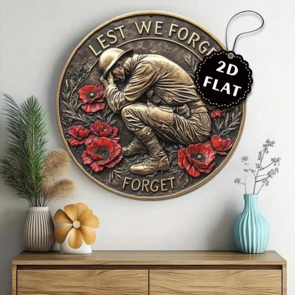 ANZAC Metal Wall Art Memorial Plaque