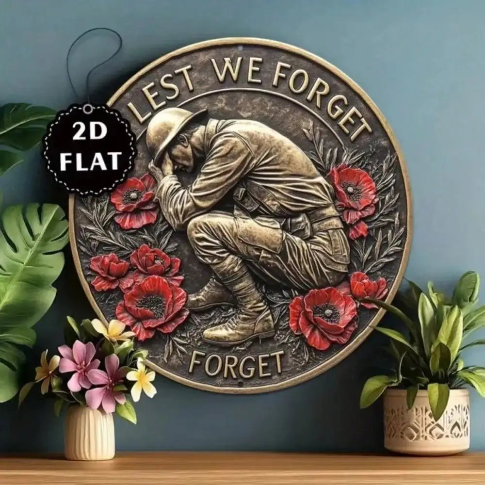 ANZAC Metal Wall Art Memorial Plaque