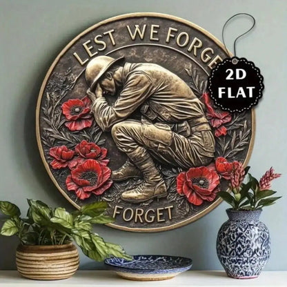 ANZAC Metal Wall Art Memorial Plaque