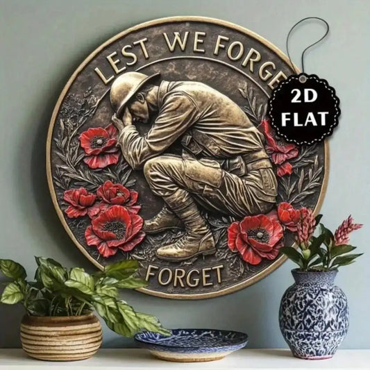ANZAC Metal Wall Art Memorial Plaque