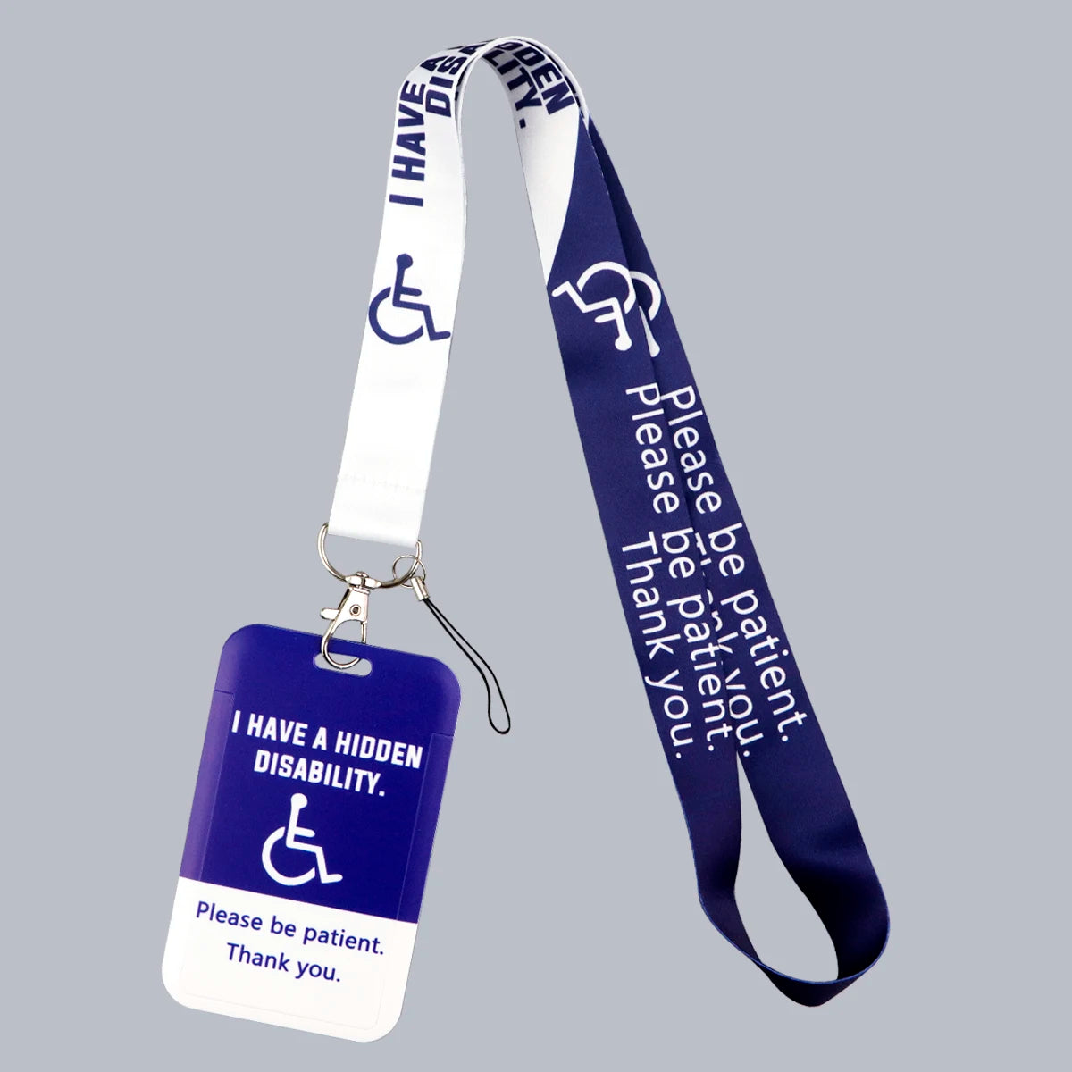 Disability Awareness Lanyard with ID Card Holder – Inspirational Neck Strap for Keys, Phone, and Badges