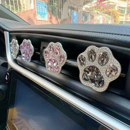 Diamond Cat Paw Car Air Freshener Clip | Stylish Pet Lover Car Accessory