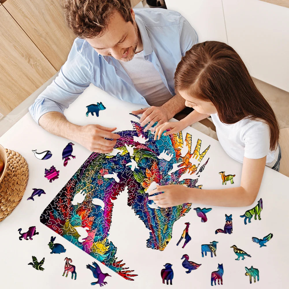 Wooden Dragon Jigsaw Puzzle