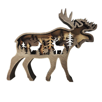 Wolf Totem Wooden Hollow Ornament