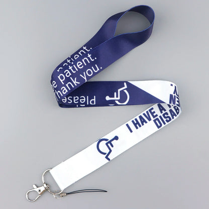 Disability Awareness Lanyard with ID Card Holder – Inspirational Neck Strap for Keys, Phone, and Badges