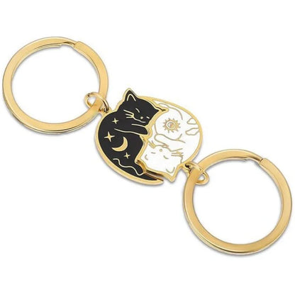 Cat Embrace Stainless Steel Necklace Set