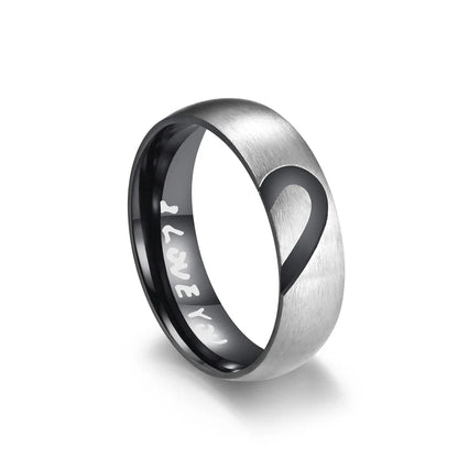Heart Stainless Steel Couple Rings