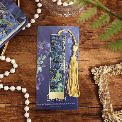 Hollow Metal Bookmark with Sunflower Iris and Rose Design Elegant Gift for Book Lovers Readers and Writers