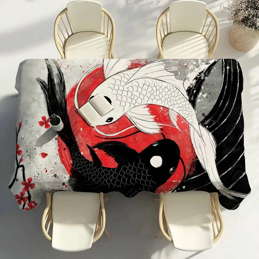 Japanese Koi Tablecloth