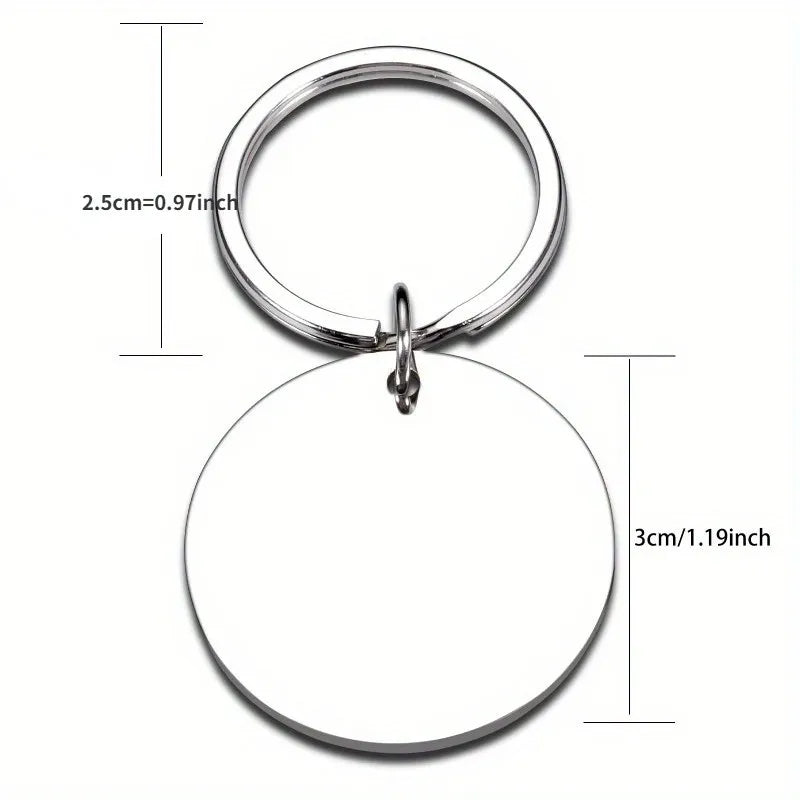 Inspirational Stainless Steel Keychain – Never Give Up Motivational Gift for Encouragement