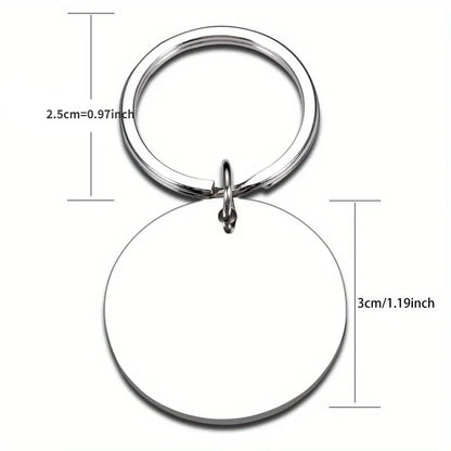 Inspirational Stainless Steel Keychain – Never Give Up Motivational Gift for Encouragement