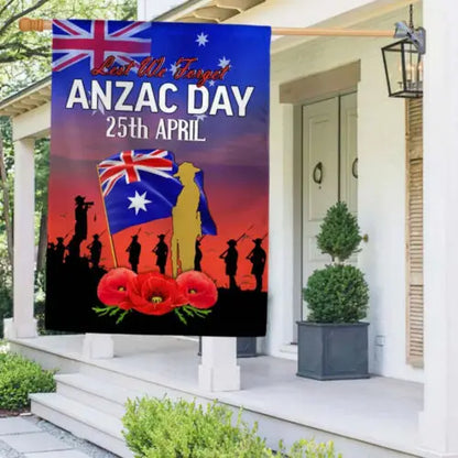Australia Lest We Forget Anzac Day Garden Flag