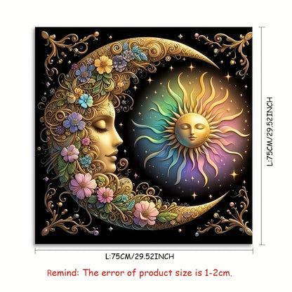 1pc Elegant Sun and Moon Mandala Table Cover