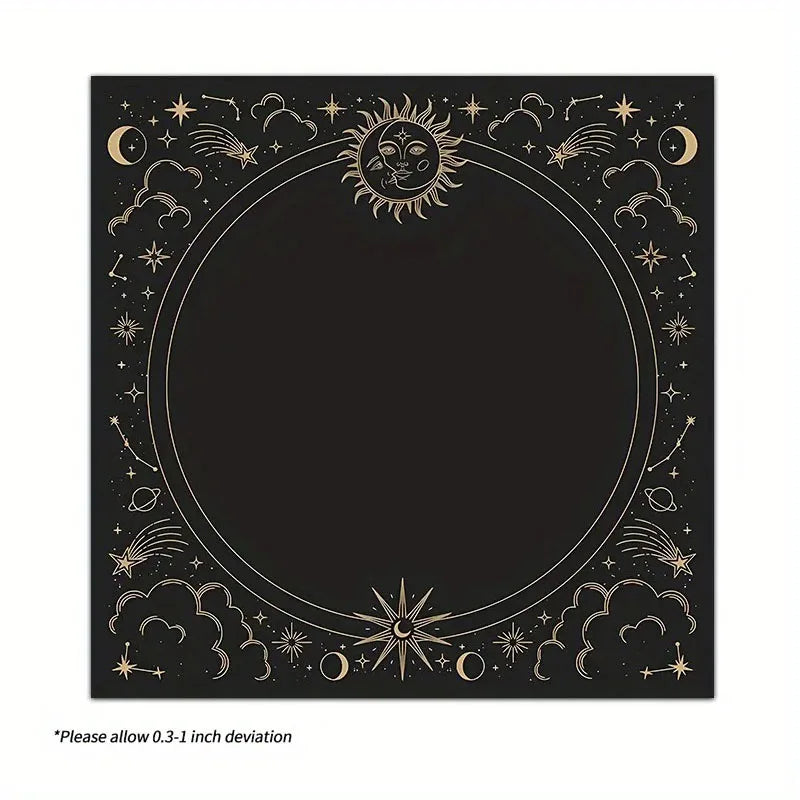 Sun Moon Tarot Tablecloth Geometric Stars