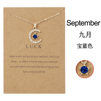 Birthstone Necklace Pendant