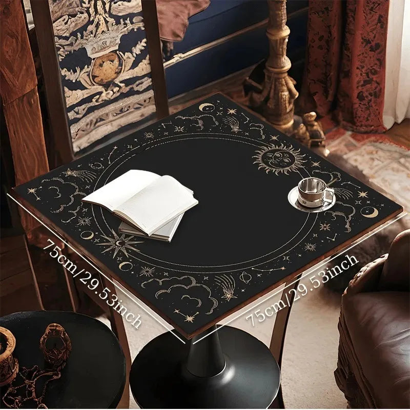Sun Moon Tarot Tablecloth Geometric Stars
