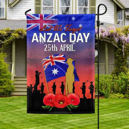 Australia Lest We Forget Anzac Day Garden Flag