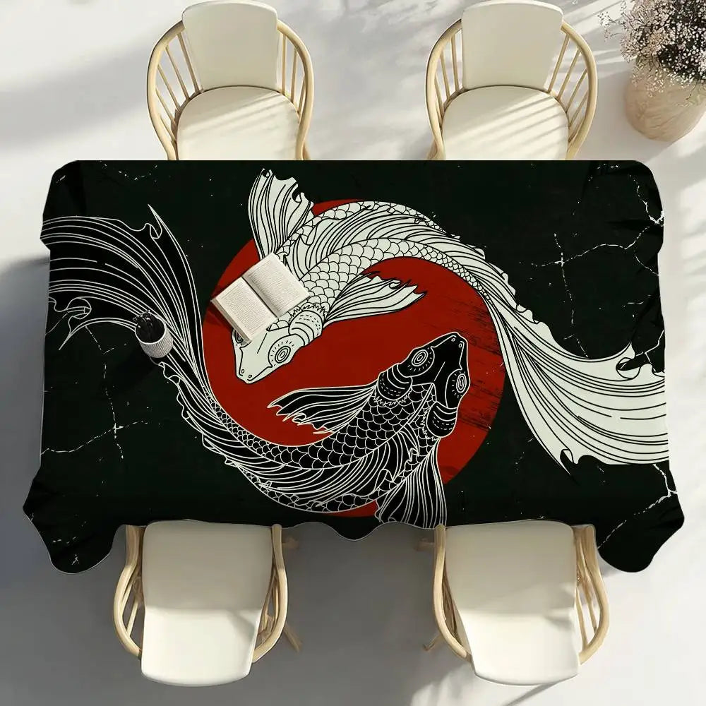 Japanese Koi Tablecloth