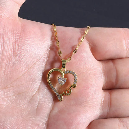 Mother Love Letter Pendant Necklace for Women Emotional Mom Gift for Mother’s Day and Anniversary