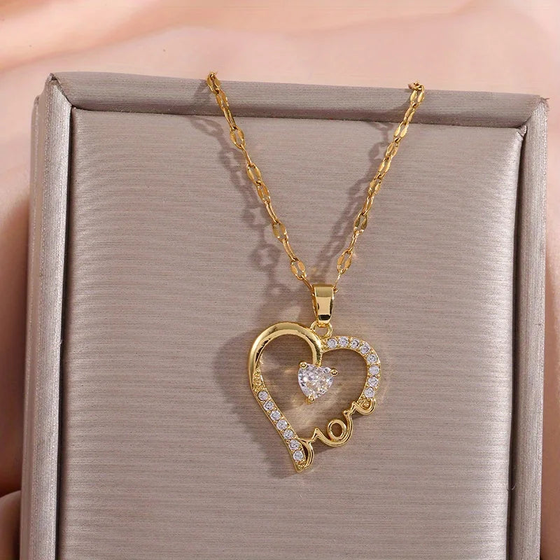 Mother Love Letter Pendant Necklace for Women Emotional Mom Gift for Mother’s Day and Anniversary