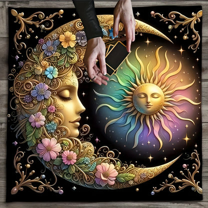 1pc Elegant Sun and Moon Mandala Table Cover