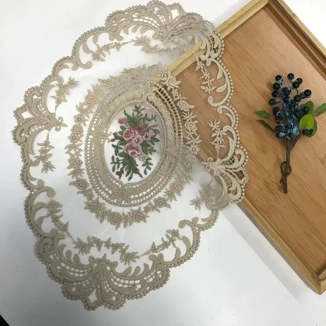 Elegant Round Lace Tablecloth