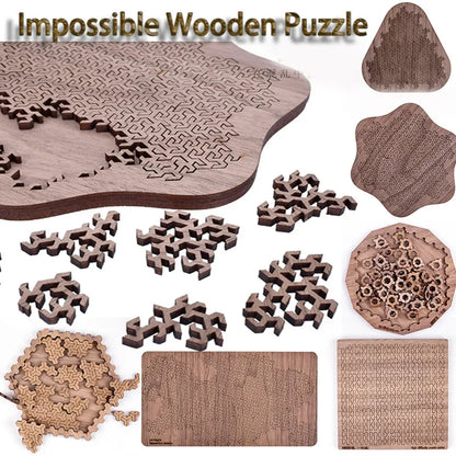 Impossible Wooden Jigsaw Puzzle – 3D Brain‑Teaser Puzzle for 13 to 113 years