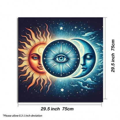 1PC Sun Moon Fabric Tarot Tablecloth