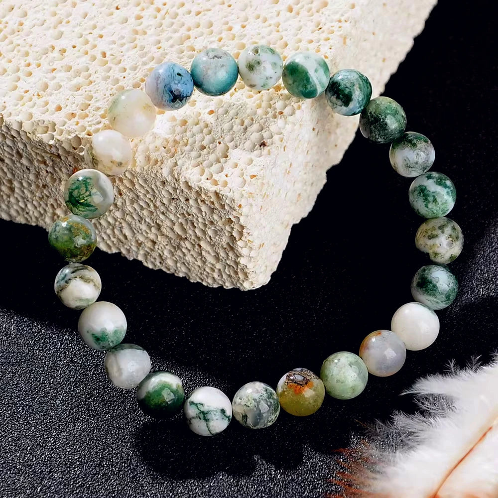 Natural Stone Beaded Bracelet – Self-Love, Depression Healing & New Beginnings Spiritual Jewelry for Men & Women