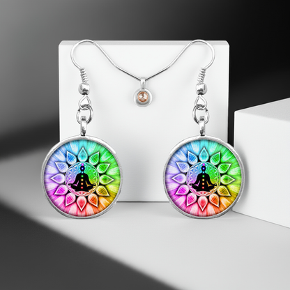 Yoga Chakra Mandala Glass Jewelry Collection