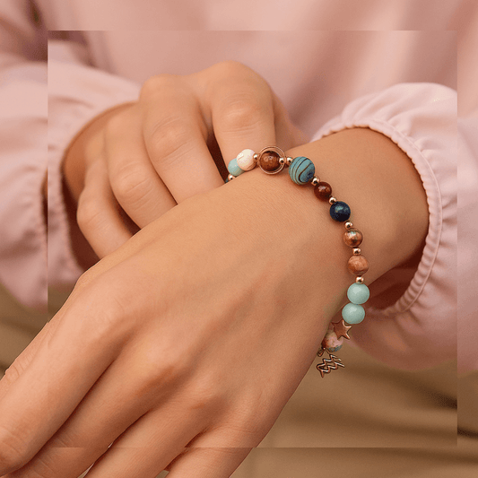 Twelve Constellations Zodiac Bracelets – Handmade Astrology Crystal Jewelry
