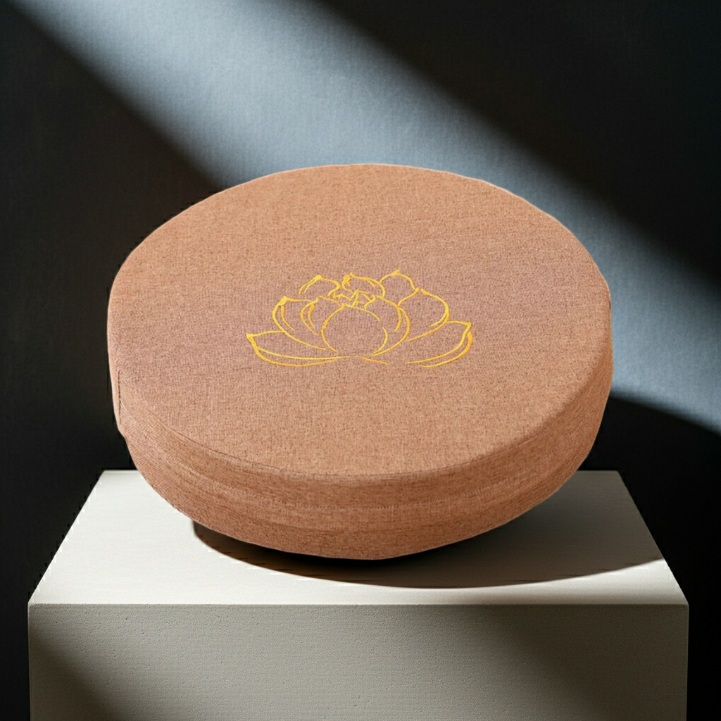 40cm Round Lotus Meditation Cushion Linen Yoga Floor Pillow Backrest Tatami Seat