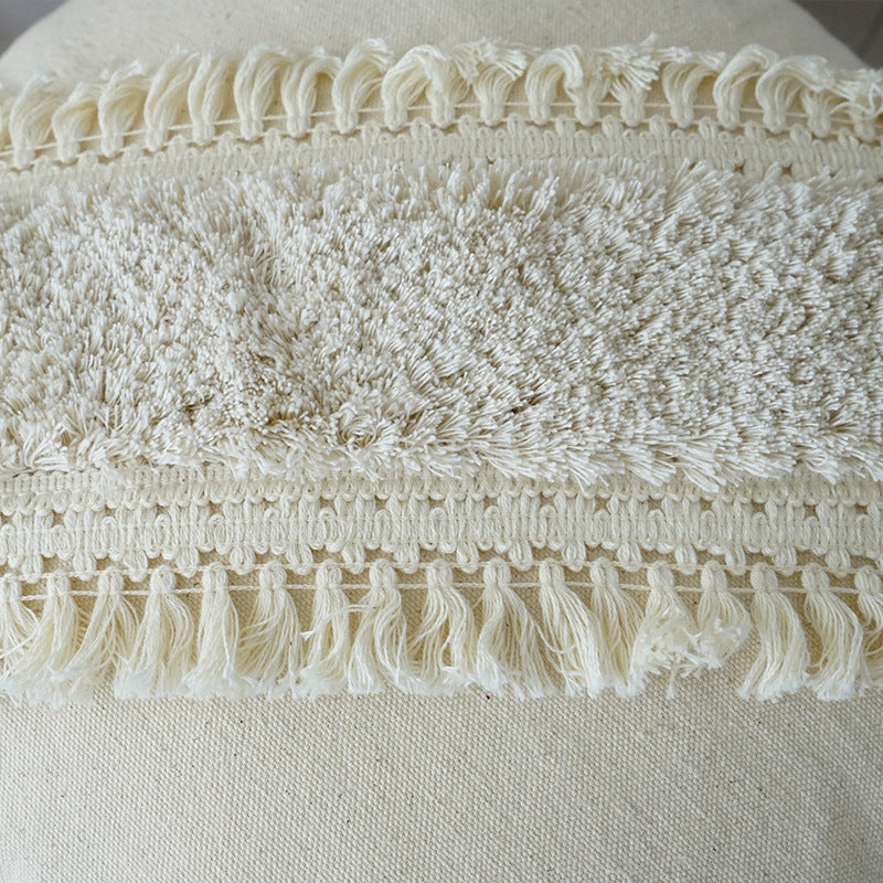 Boho Tufted Tassel Pillowcase Cushion Cover – Ethnic Canvas Decorative Throw Pillow