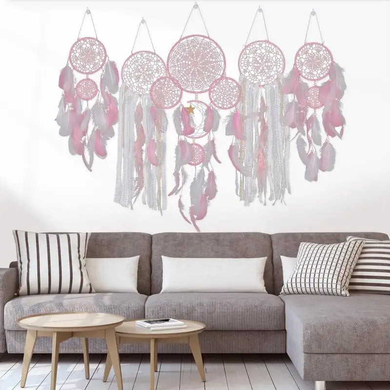 Dream Catchers Wall Hanging Dream Catchers Large Macrame Dream Catcher Wall Hanging White Boho Dream Catcher for Home Decoration